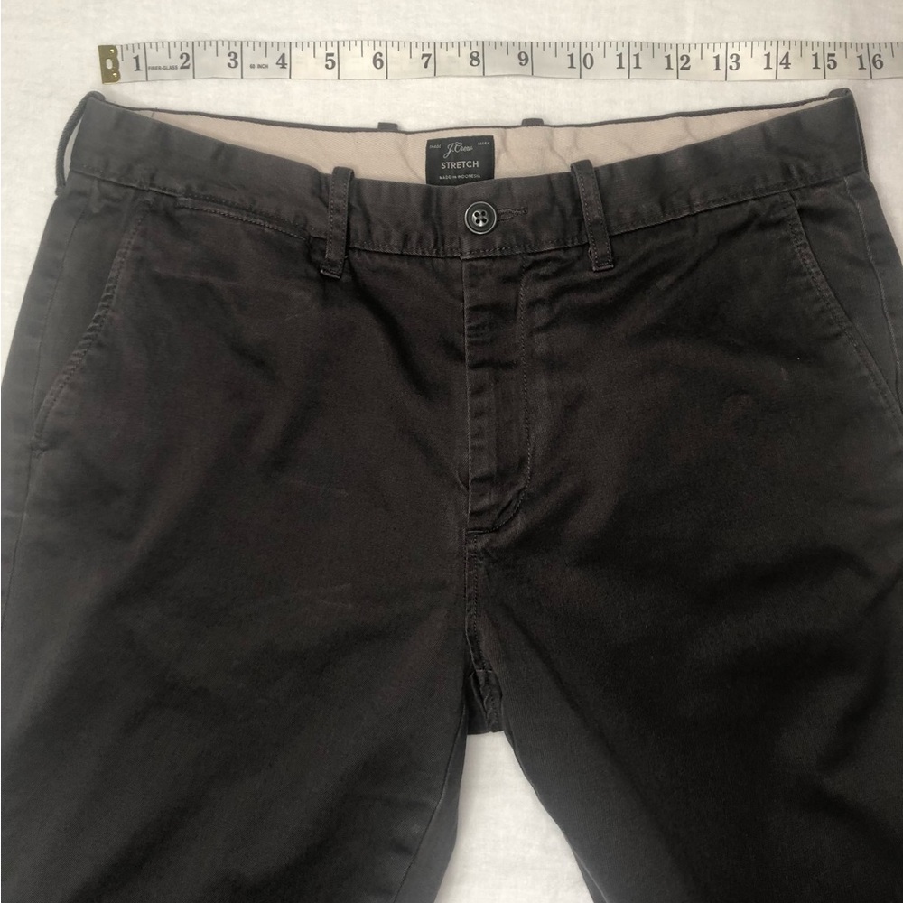 J. Crew Stretch 770 Straight Men’s chinos pants Onyx Grey Dark Gray Waist 31 - Picture 4 of 13